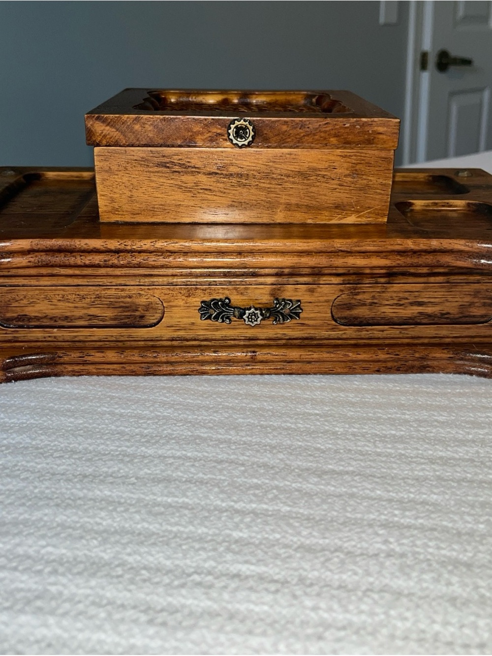 MCM gentlemen‘s valet wooden jewelry box